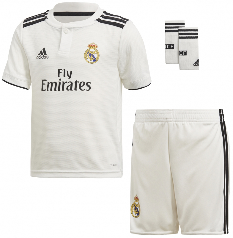 Camisetas adidas Mini Kit 1ª Equipación Real Madrid 2018-19 LFP CG0538