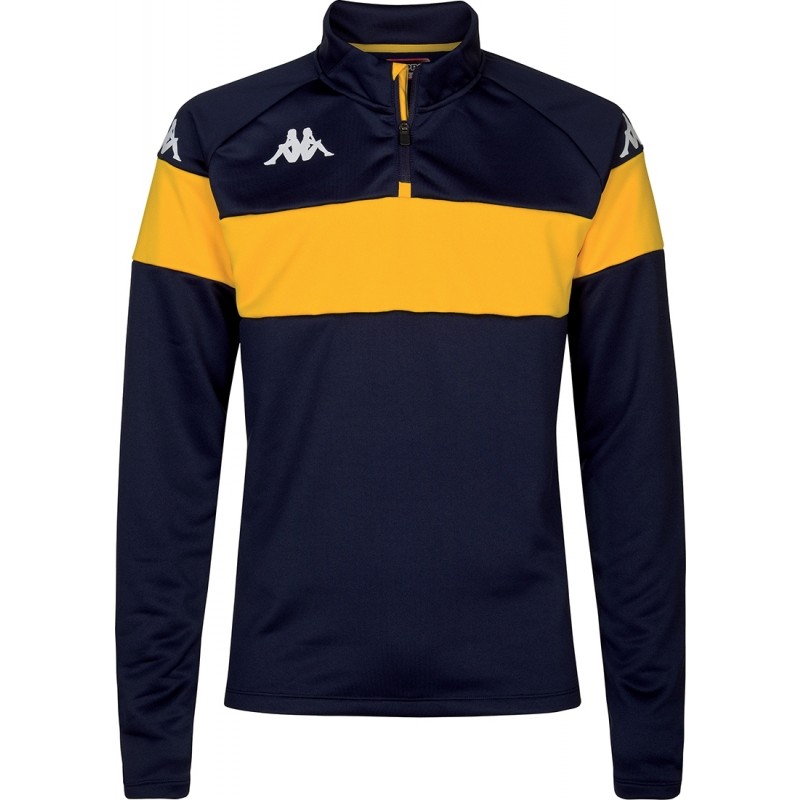 Kappa Felpa con mezza zip Dovare Nero | Goalinn